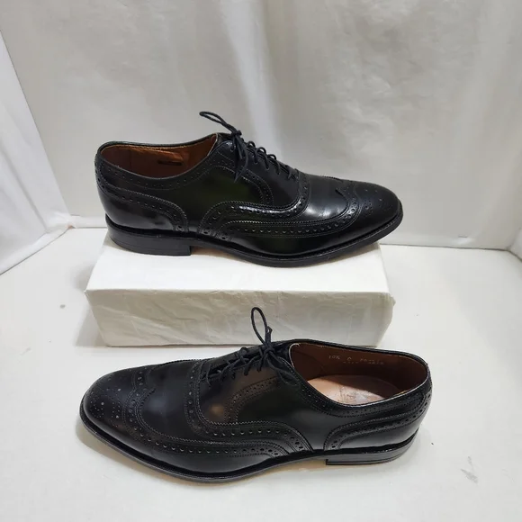 ALLEN EDMONDS BLACK DRESS SHOES SIZE 9.5 - Picture 6 of 14